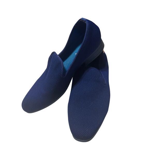 Men's Royal Blue Dress Shoes Size 8.5 Slip On Almond Toe - Picture 1 of 6
